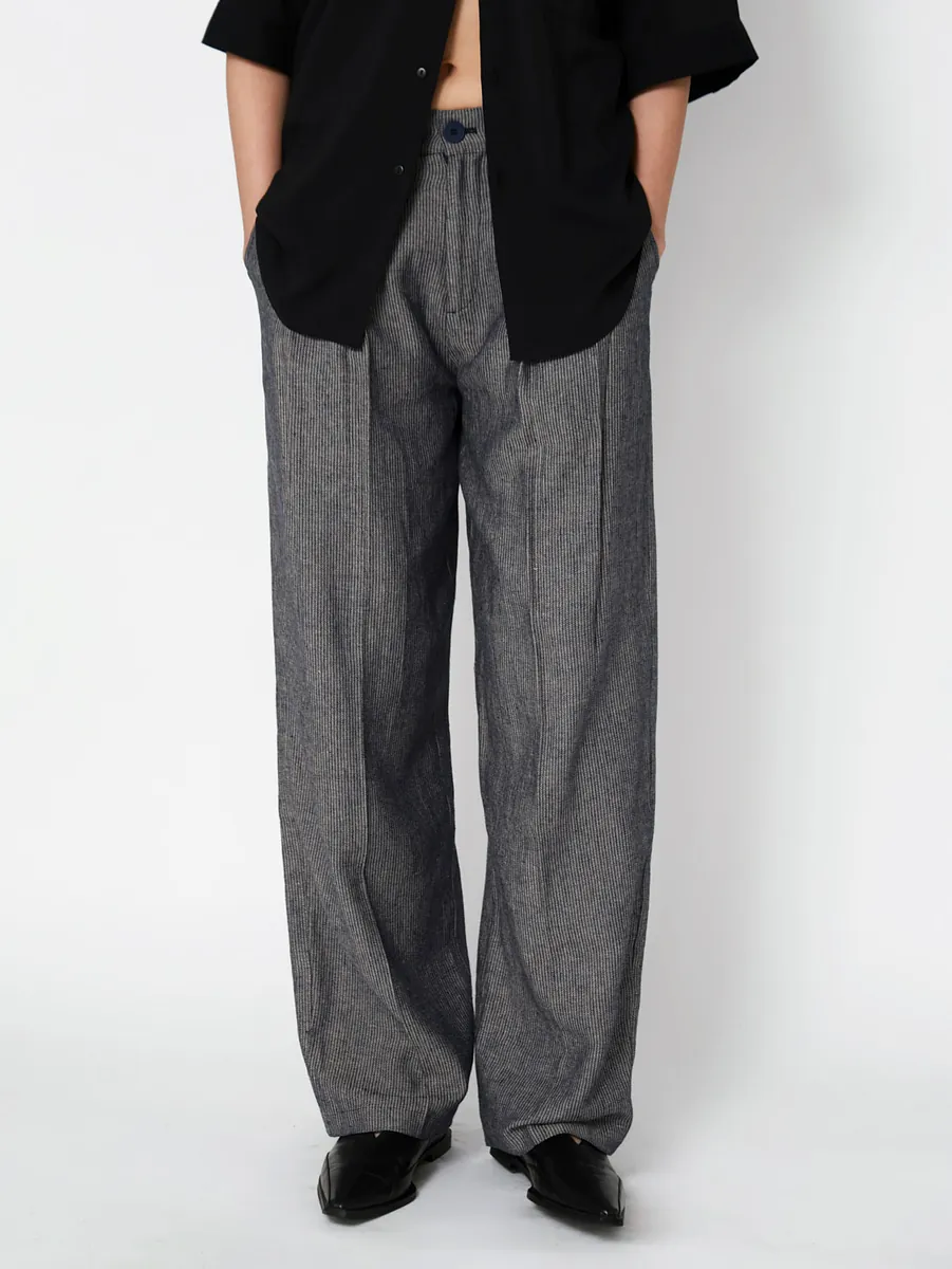 Studio Doe - Gender Free Striped Cotton Linen Easy Pants