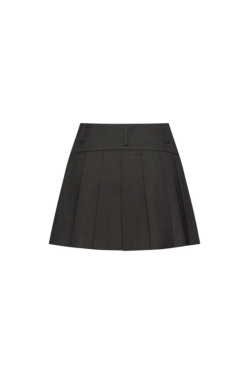 Studio Doe - Curved Panel Pleated Mini Skirt