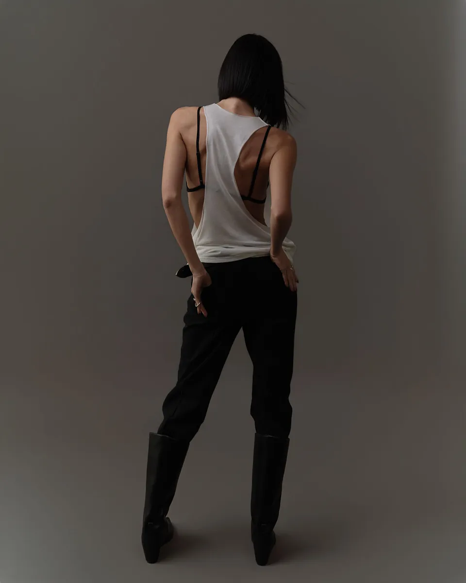 Studio Doe - Doe：Molly Raw Edge Cut-Off Tank Top