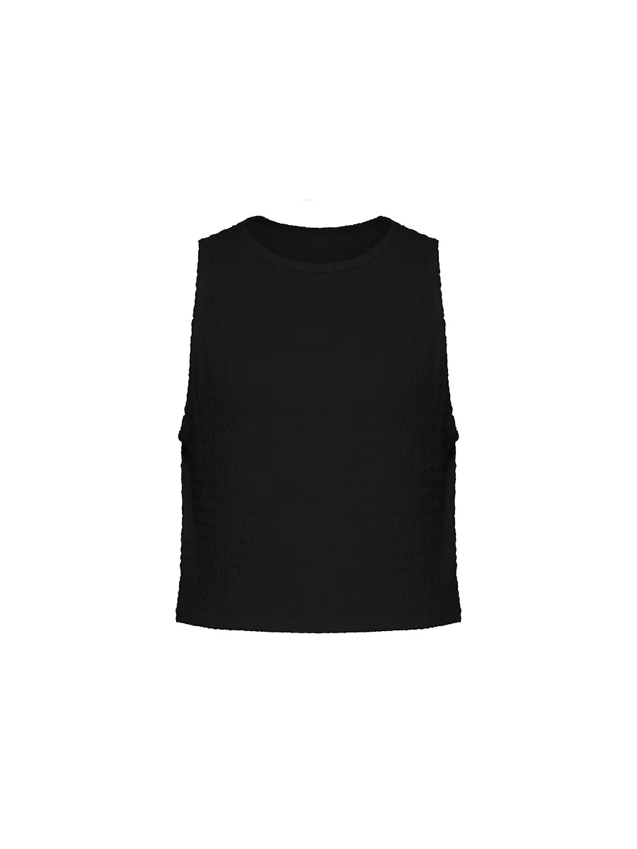 Studio Doe - Jacquard Textured Shirred Tank Top