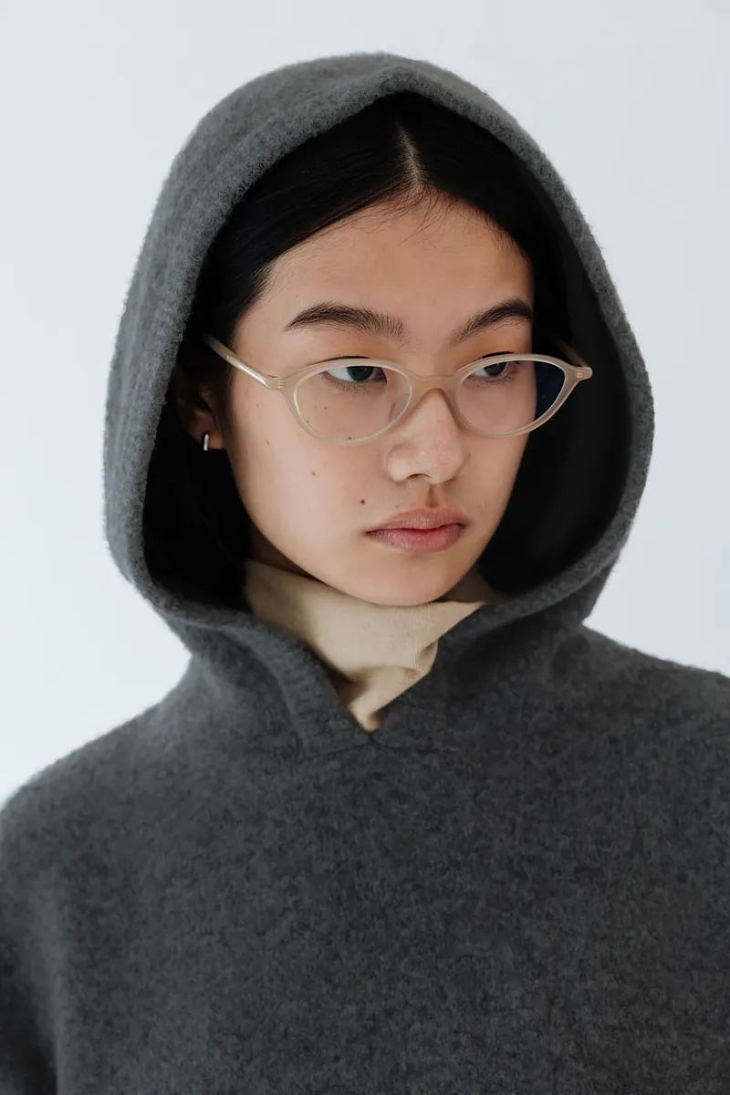 Gender Free 輕絨連帽針織毛衣(女)