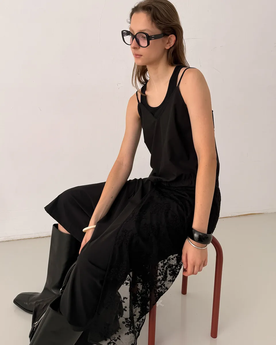 Studio Doe - Lace Embroidered Tie Skirt