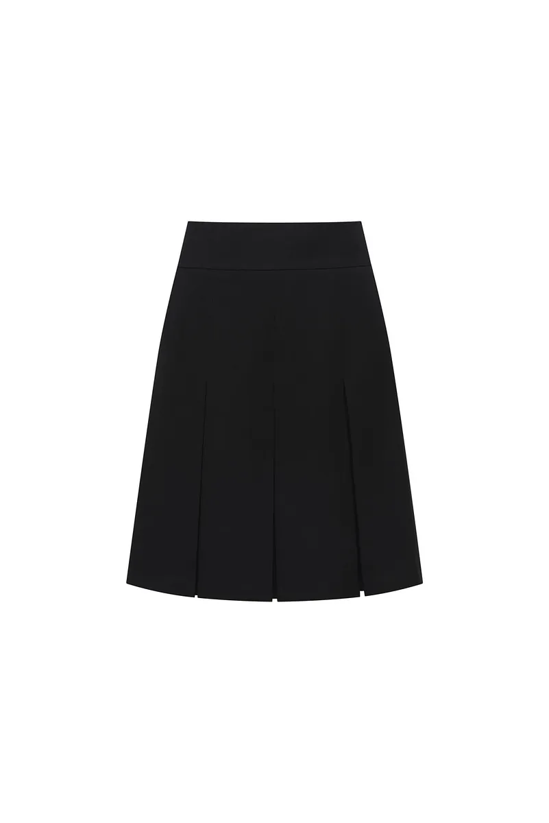 Studio Doe - Wool-Feel Wide Pleated Midi Skirt