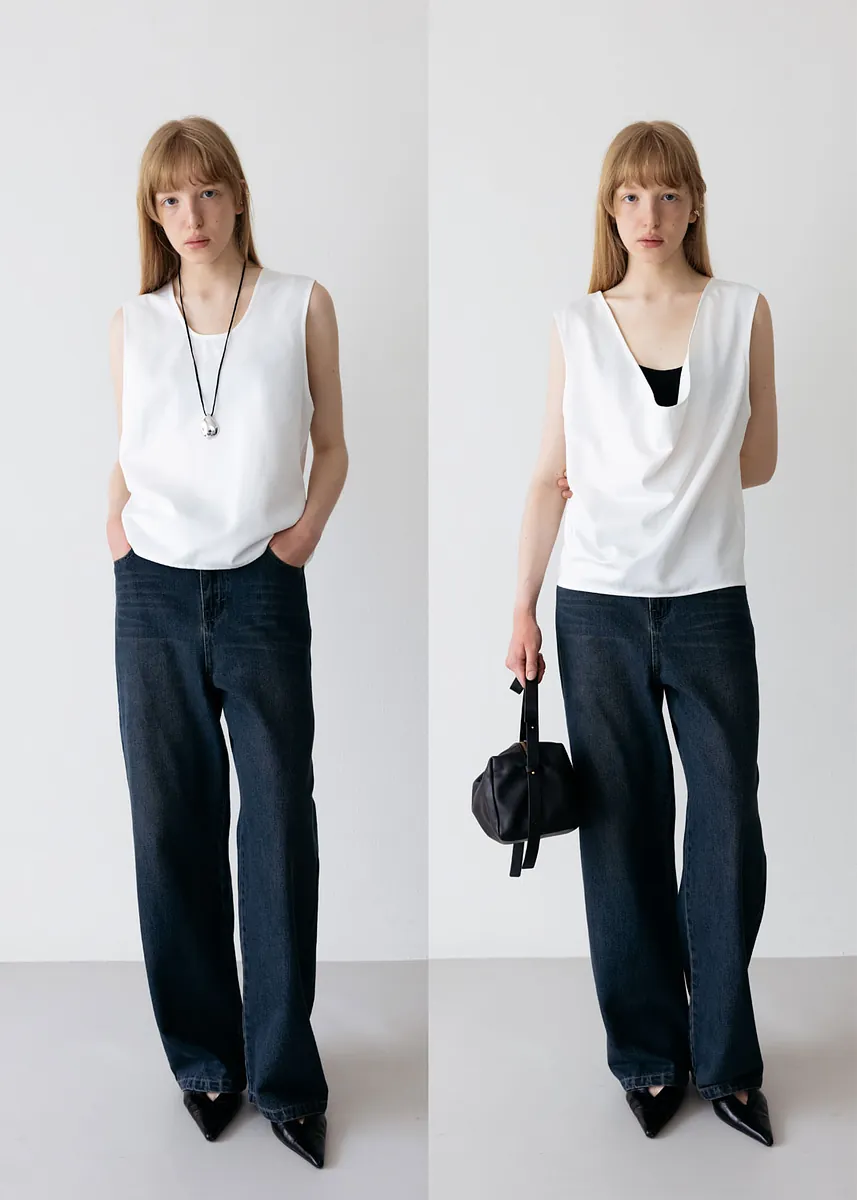 Studio Doe - Reversible Draped Neck Tank Top