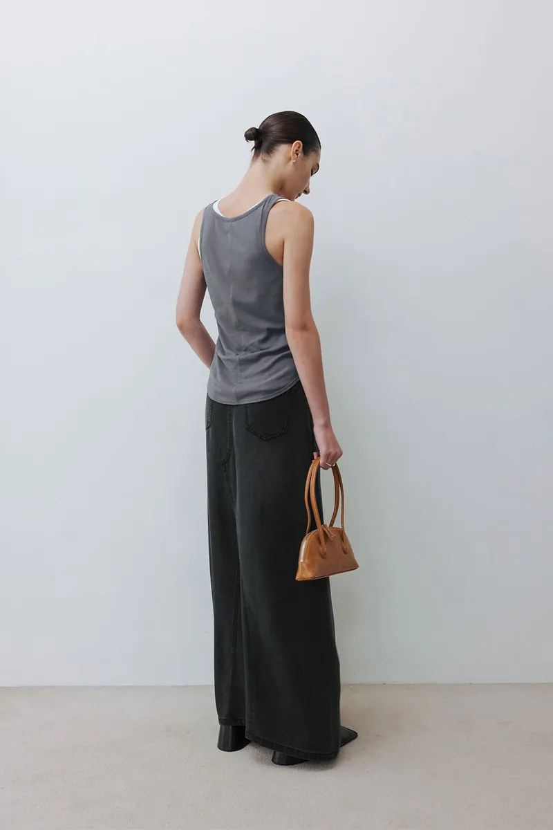 Studio Doe - Soft Habit Tencel Denim Panel A-Line Skirt