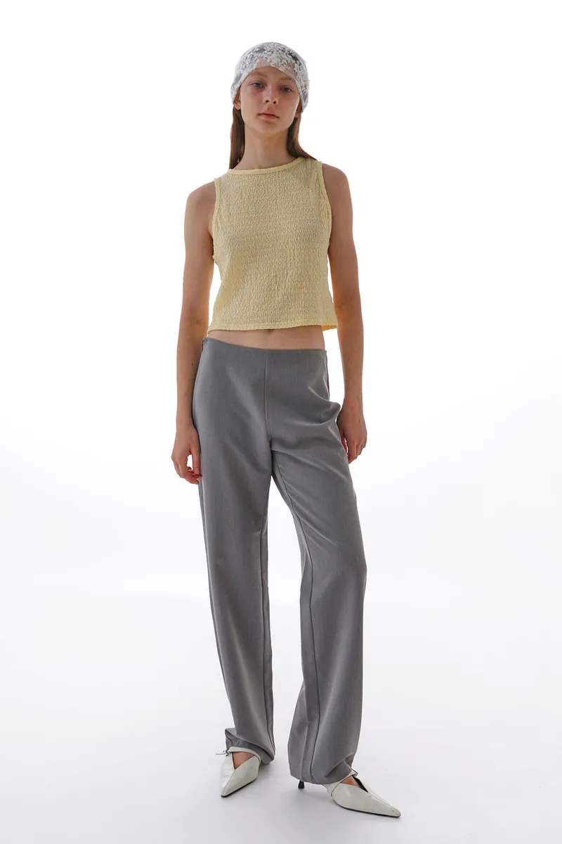 Studio Doe - Jacquard Textured Shirred Tank Top