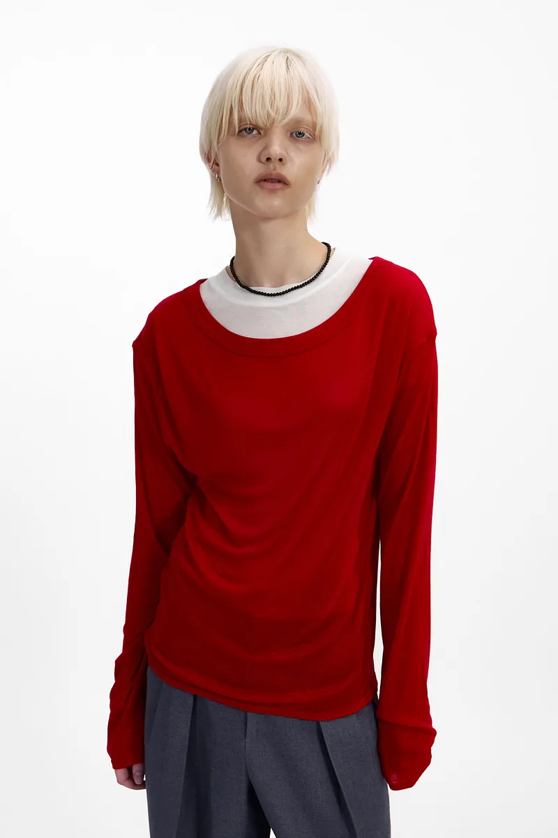 Studio Doe - Premium Tencel Wide Neck Knit Top