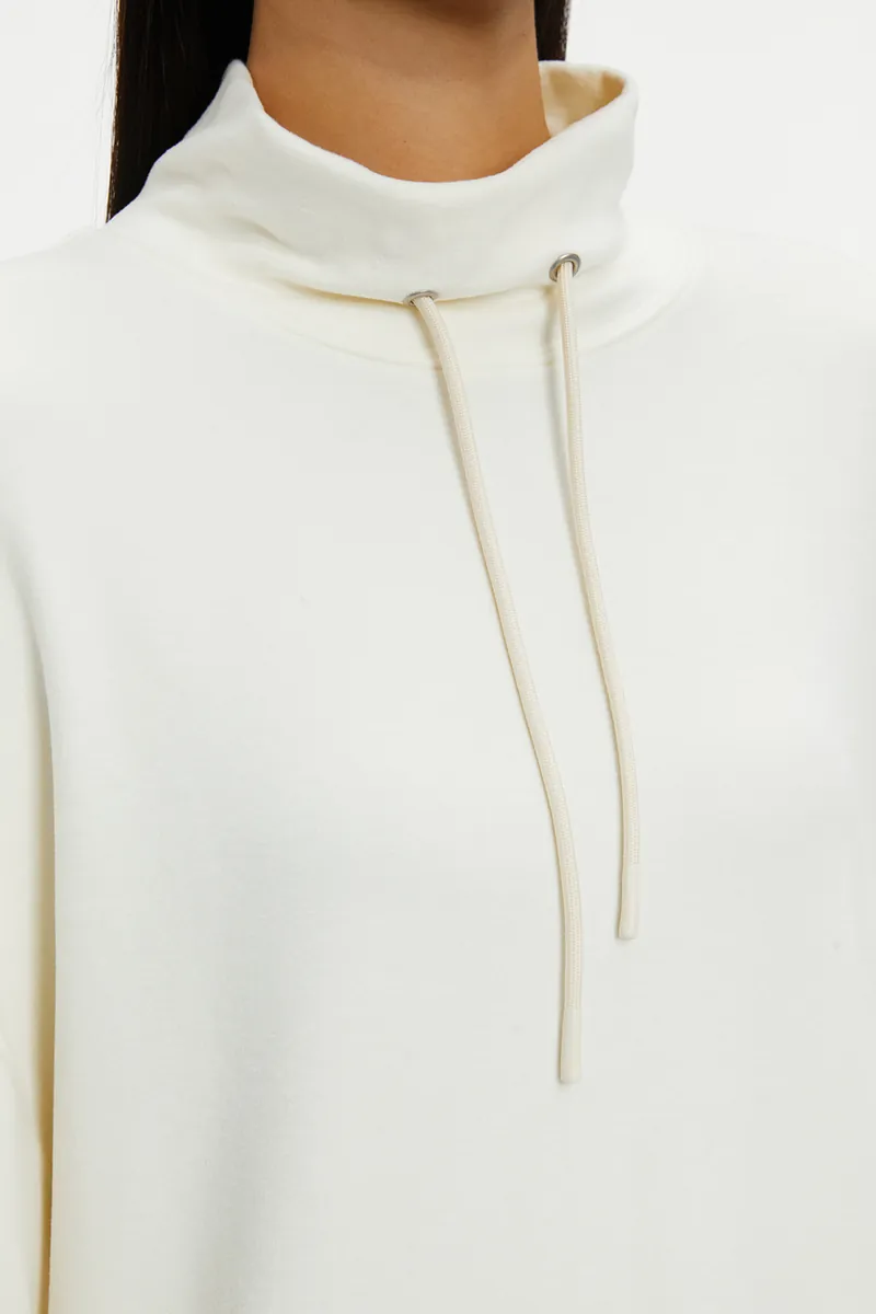 Studio Doe - Slouchy Half-Zip Drawstring Sweatshirt