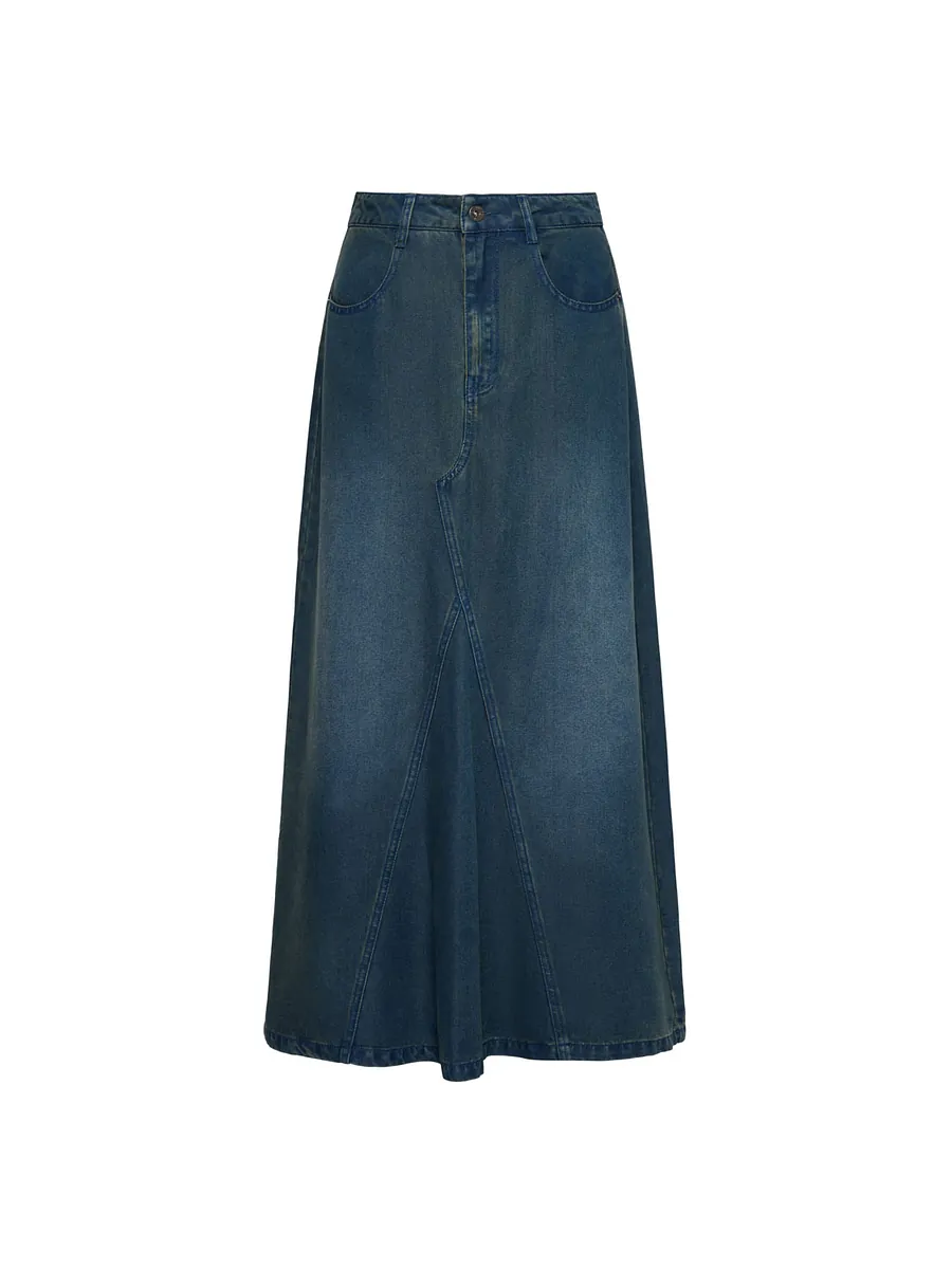 Studio Doe - Soft Habit Tencel Denim Panel A-Line Skirt