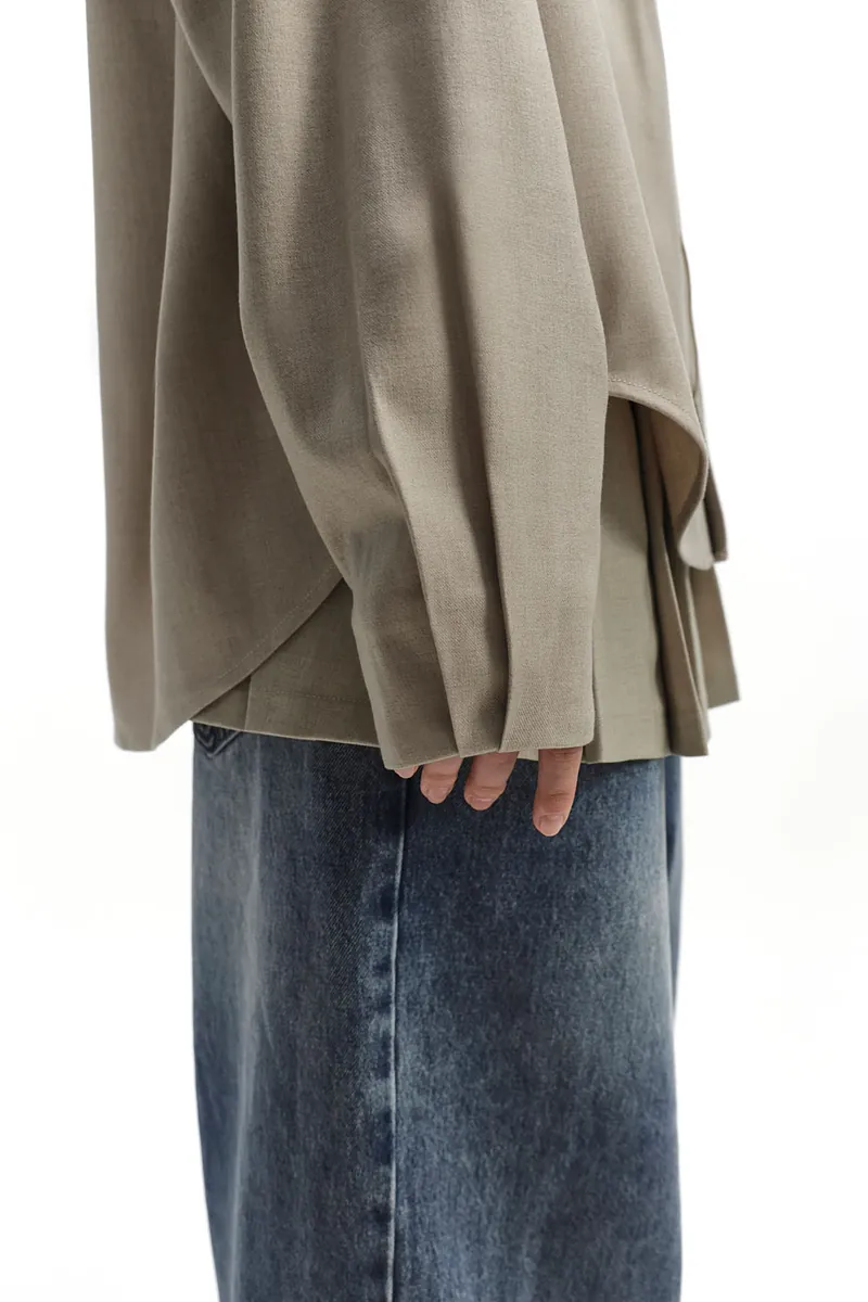 Studio Doe - Tie-Detail Brushed Wrinkle-Resistant Shirt