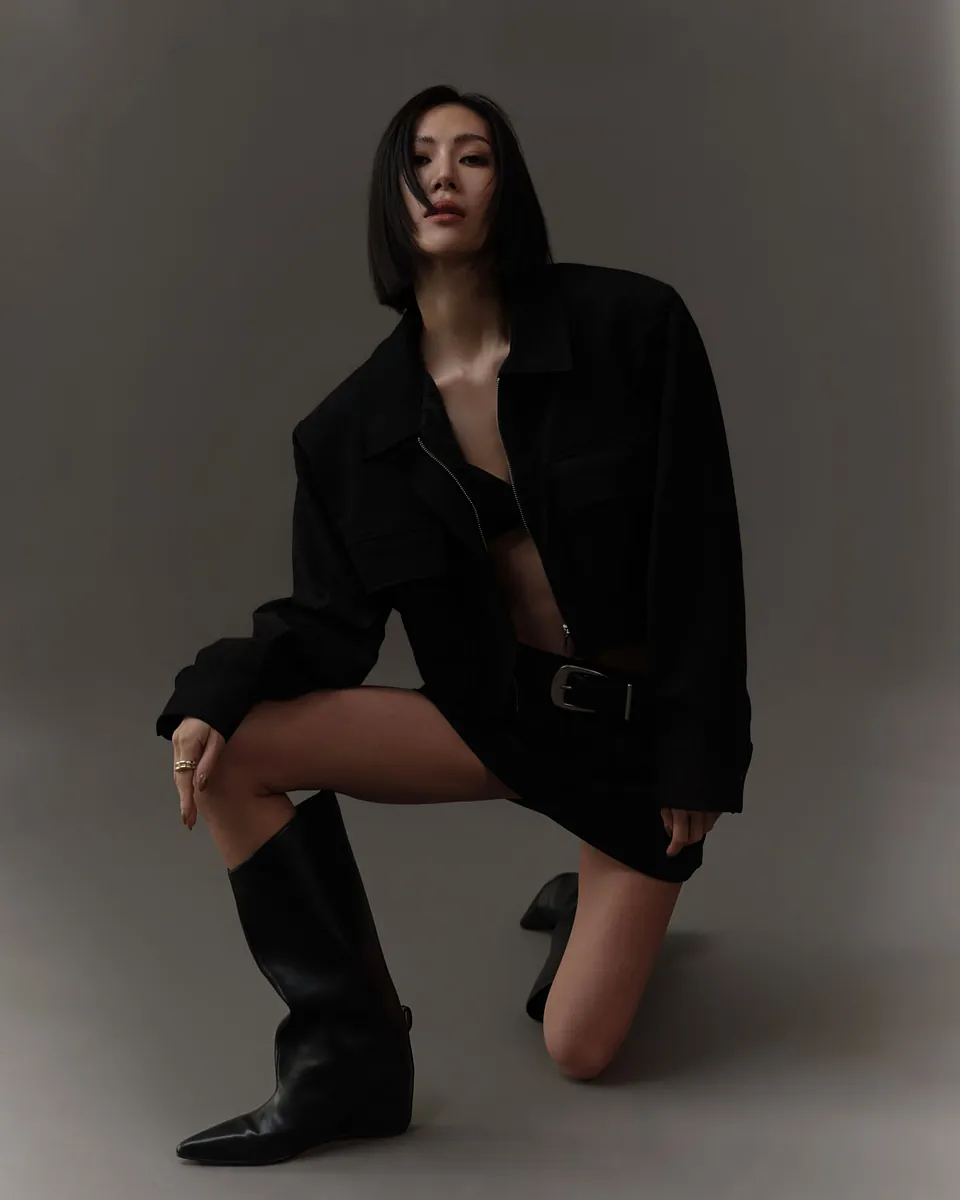 Studio Doe - Doe：Molly Faux Suede Wide Shoulder Cropped Jacket
