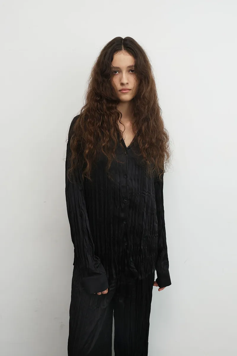 Studio Doe - Satin Pleated Shirt
