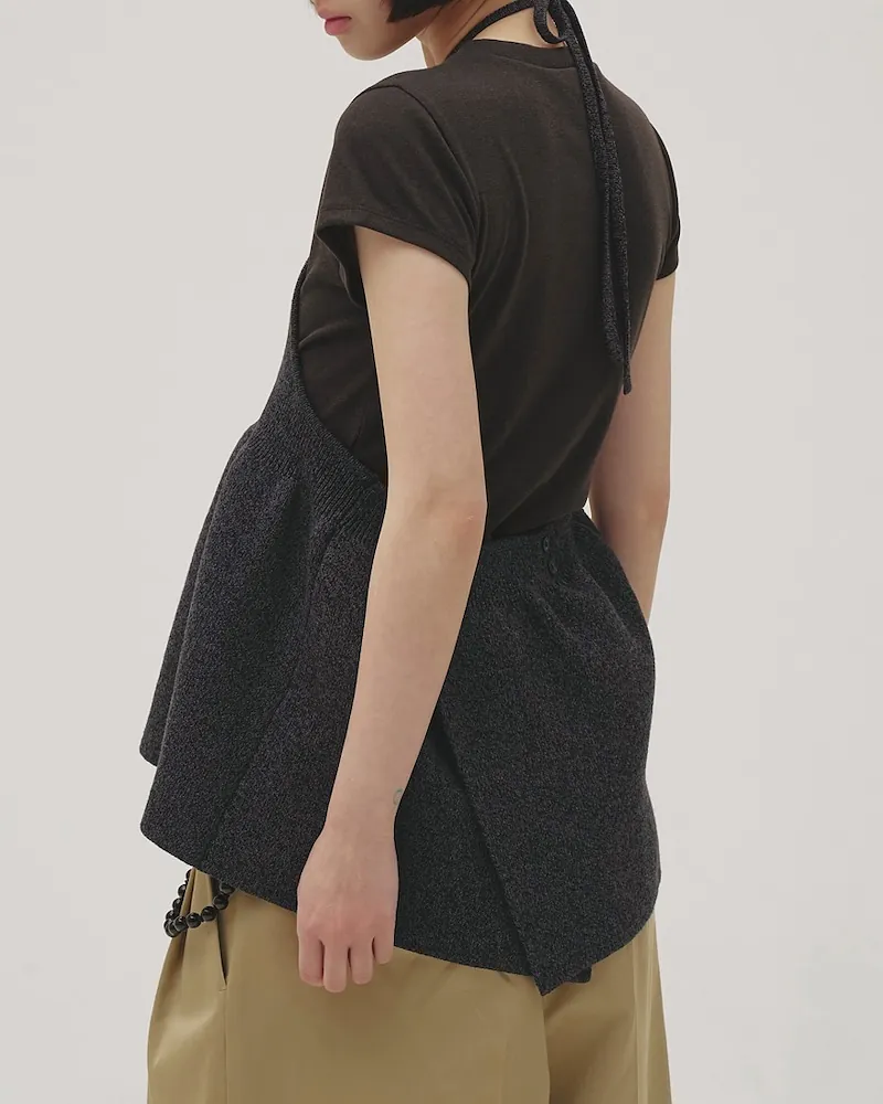 [PRE-ORDER] TODAYFUL - Halterneck Peplum Knit