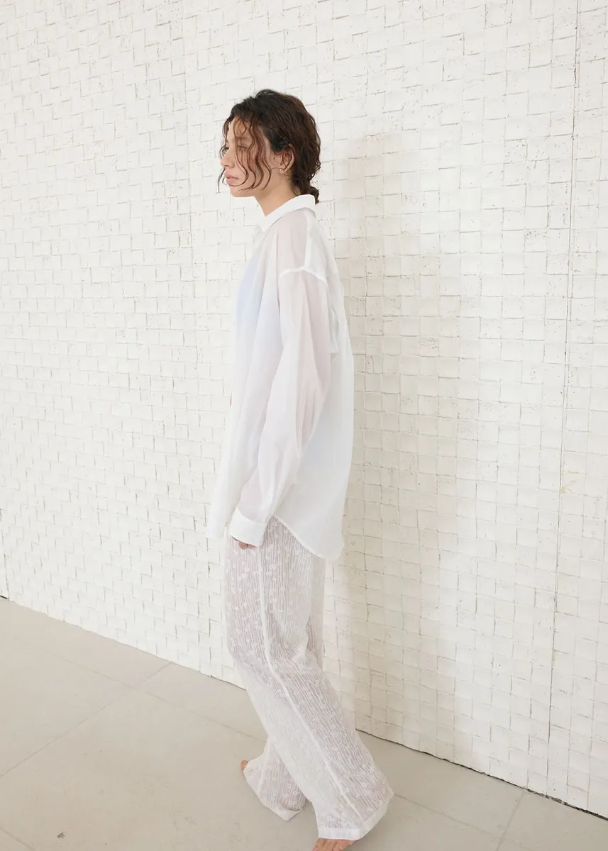 Studio Doe - Floral Pattern Sheer Easy Pants