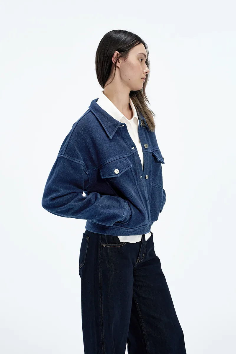 Studio Doe - Knit Denim Cropped Jacket