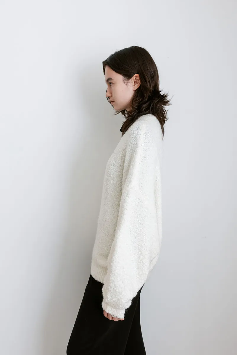 Studio Doe - Fluffy Wool V-Neck Loose Sweater