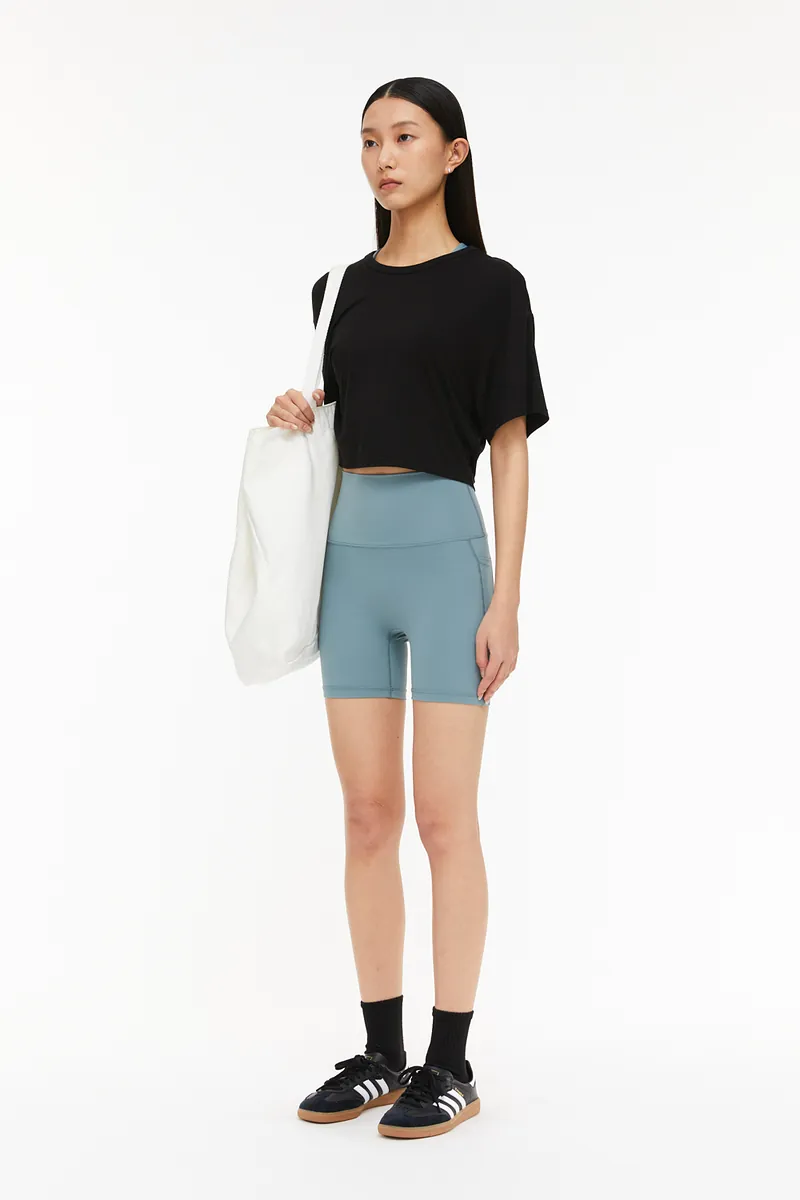 Studio Doe - High-Rise Stretch Long Biker Shorts