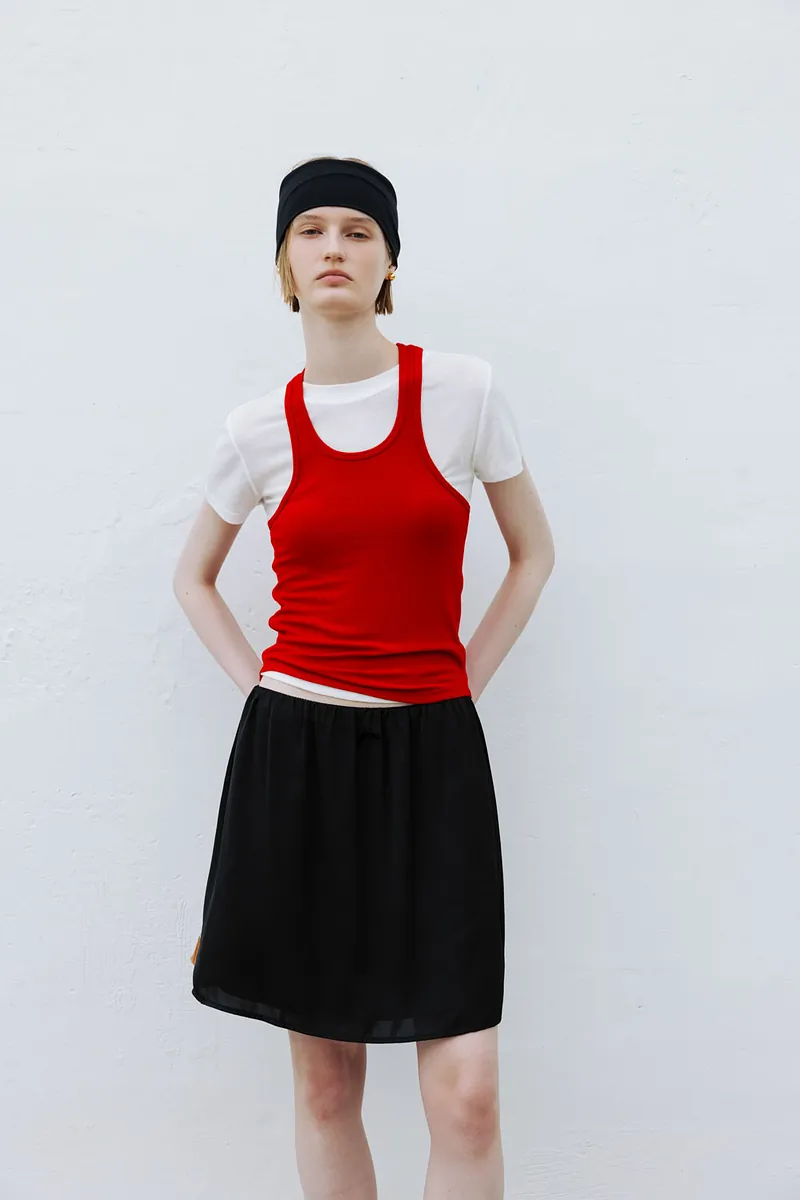 Studio Doe - Matte Satin Wave Mini Skirt