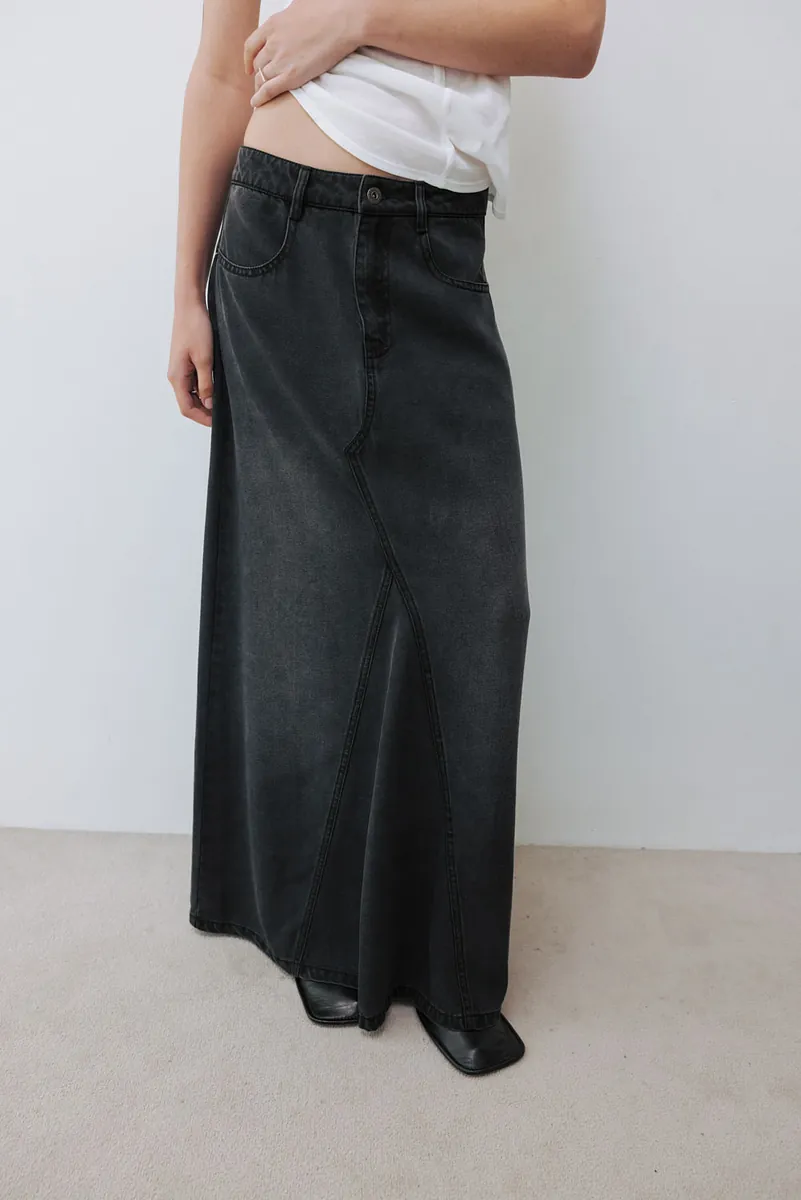 Studio Doe - Soft Habit Tencel Denim Panel A-Line Skirt