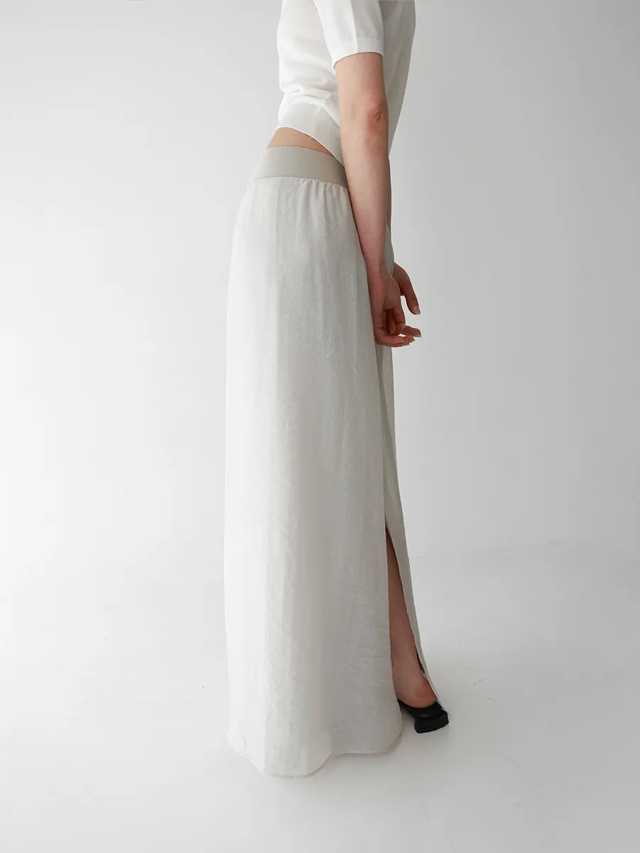 Studio Doe - Elastic Waist Sheer Layered Skirt