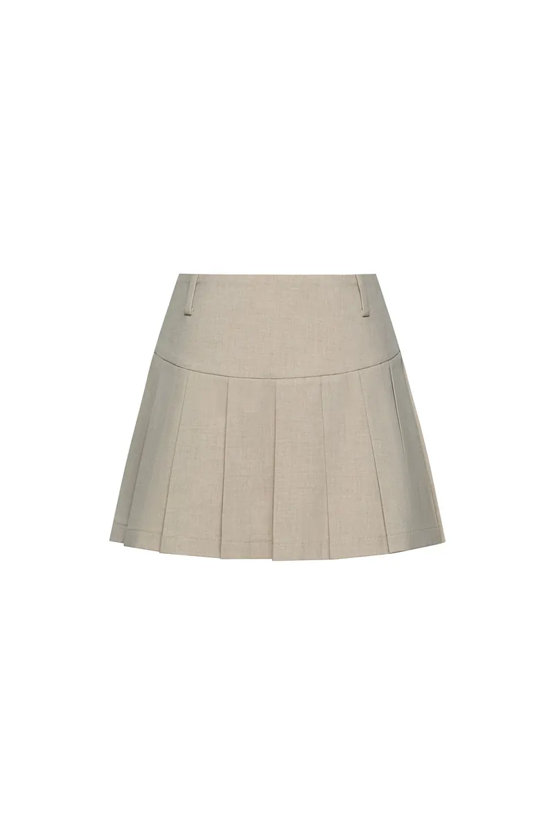 Studio Doe - Curved Panel Pleated Mini Skirt
