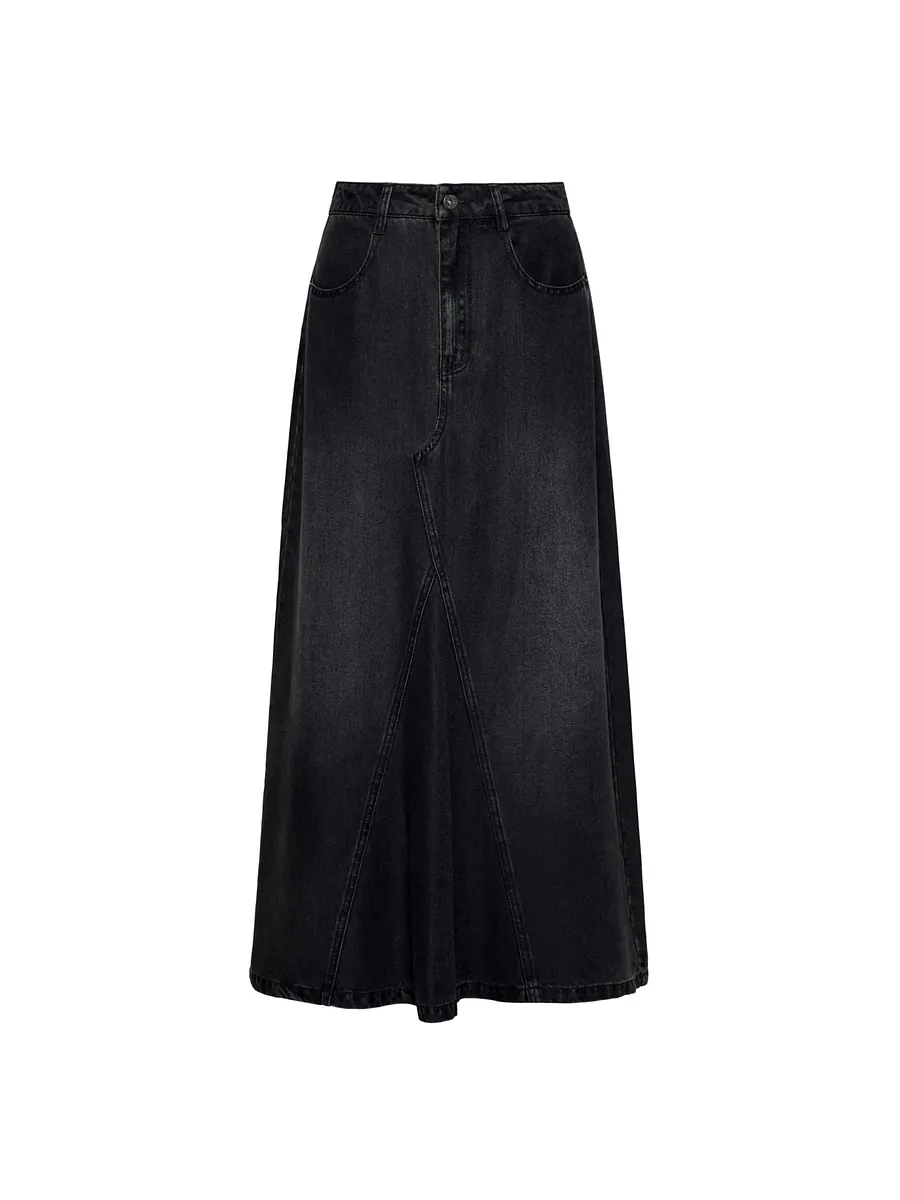 Studio Doe - Soft Habit Tencel Denim Panel A-Line Skirt