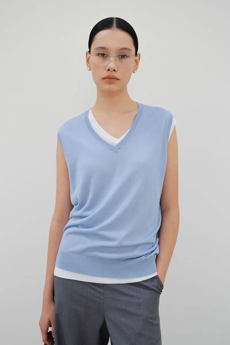Studio Doe - V-Neck Tencel Fine Knit Tank Top
