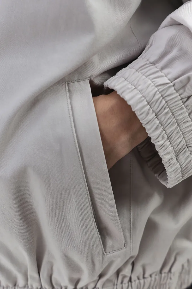 Studio Doe - Raglan Sleeve Stand Collar Oversized Jacket