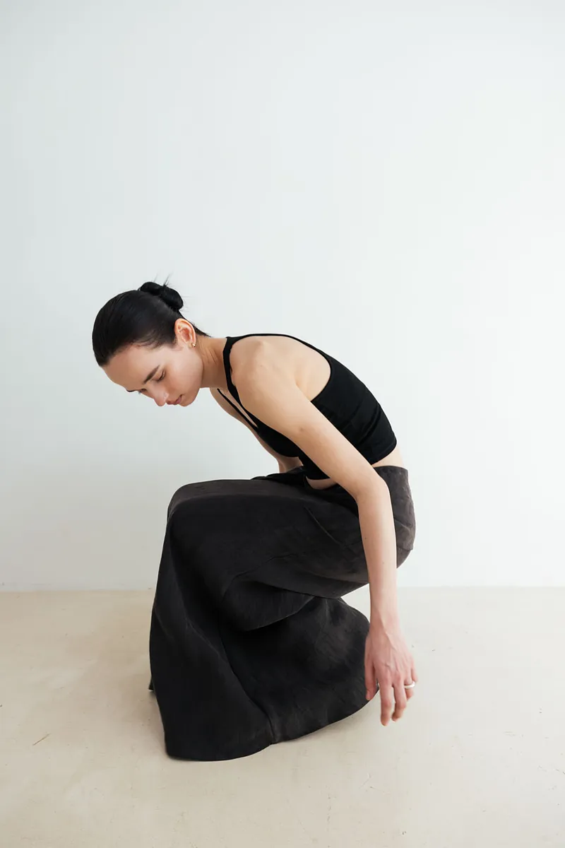 Studio Doe - Peach-Touch Textured Tie Skirt