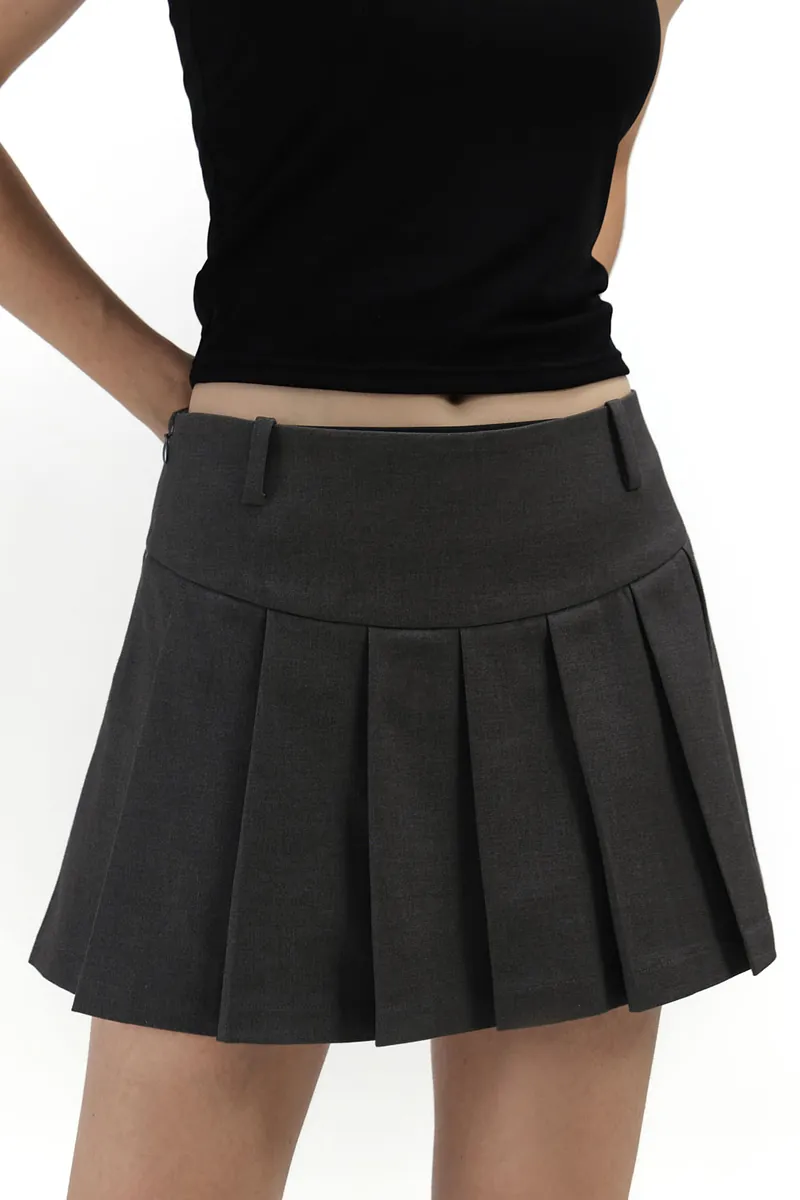 Studio Doe - Curved Panel Pleated Mini Skirt
