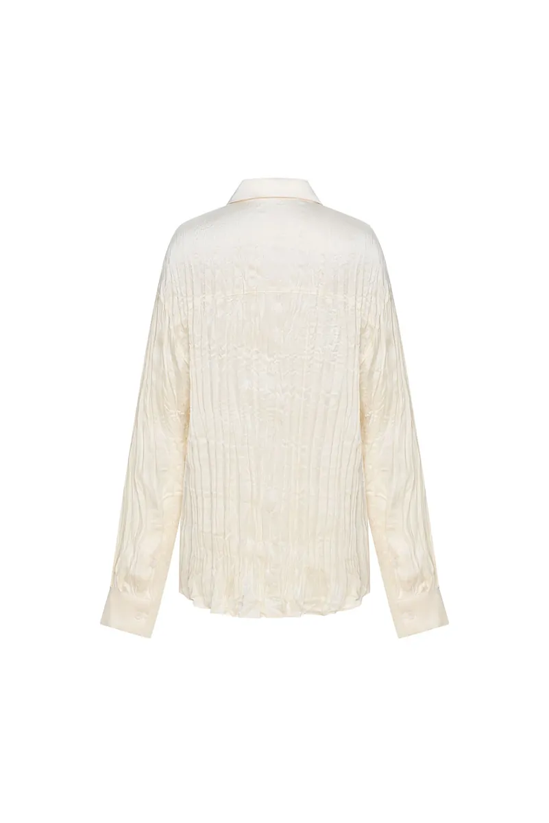 Studio Doe - Satin Pleated Shirt