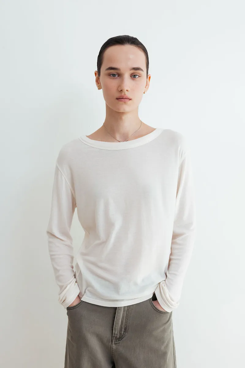 Studio Doe - Premium Tencel Wide Neck Knit Top