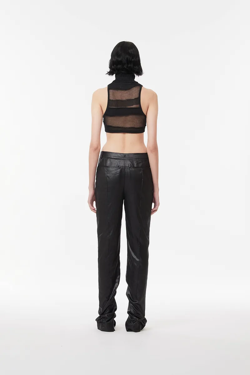 MN - High Neck Knitted Crop Top
