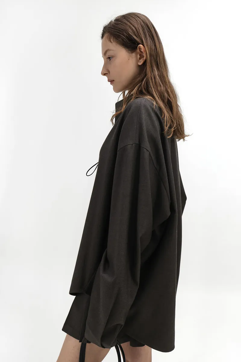 Studio Doe - Tie-Detail Brushed Wrinkle-Resistant Shirt