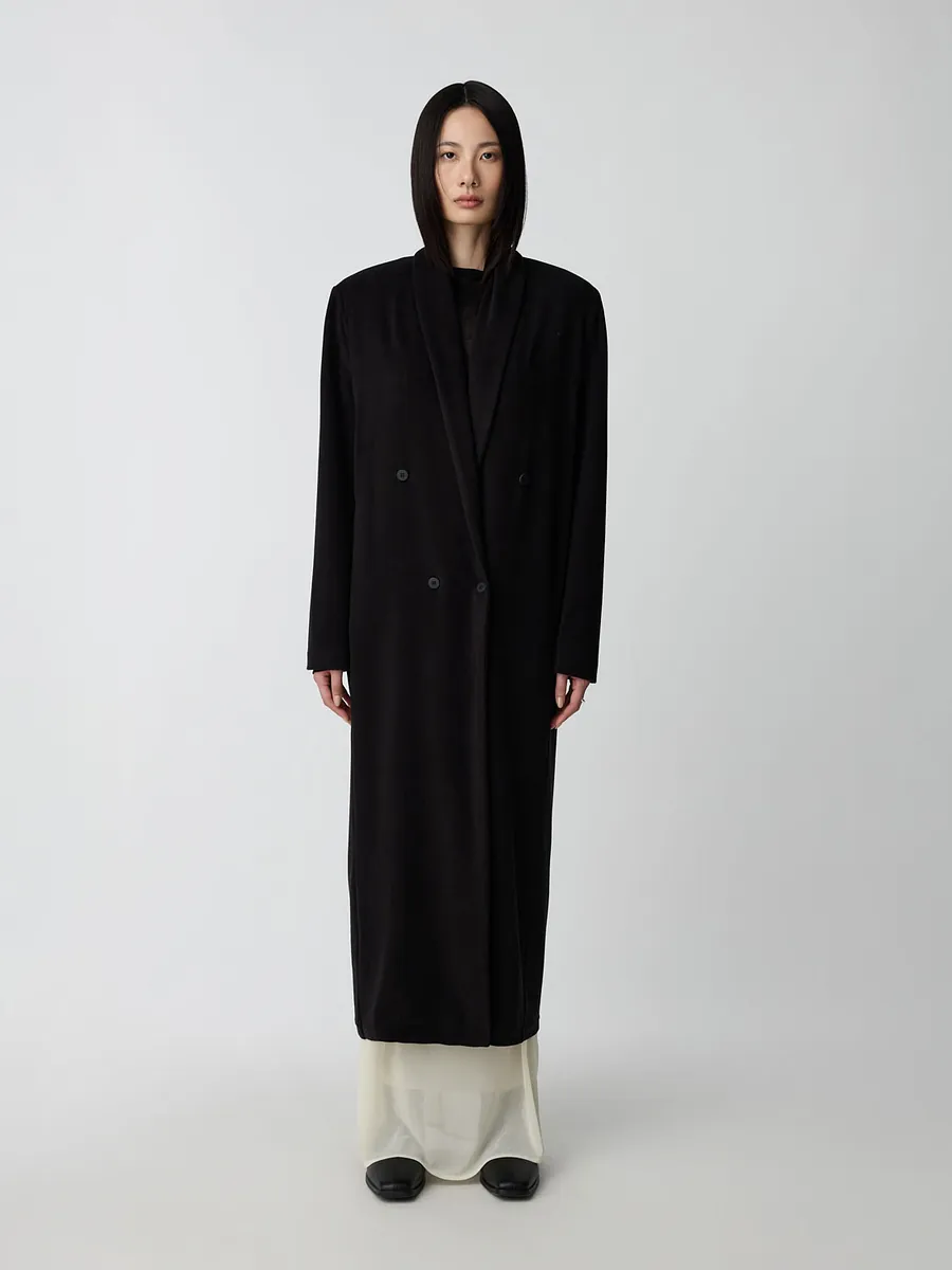 Studio Doe - Stretch Soft Wool Double-Breasted Coat