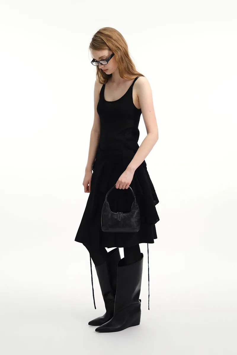 Studio Doe - Wool-Feel Wide Pleated Midi Skirt