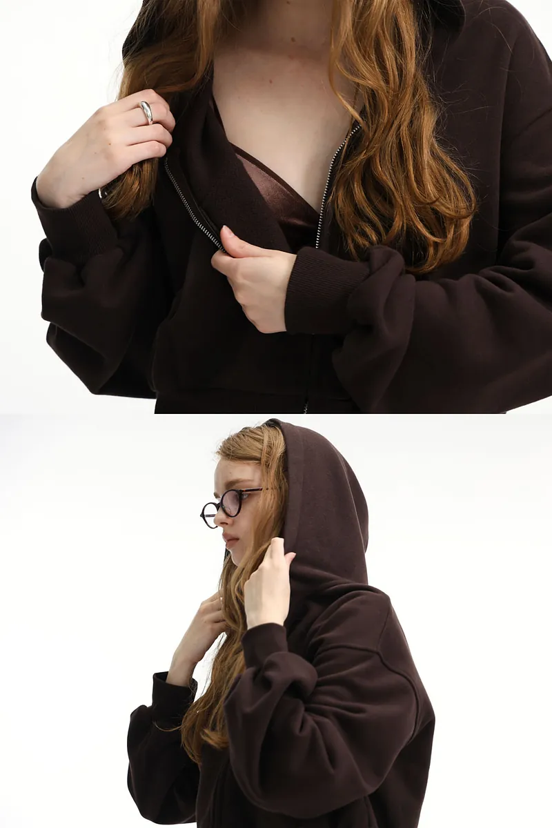 Studio Doe - Fleece Cropped Zip Hoodie
