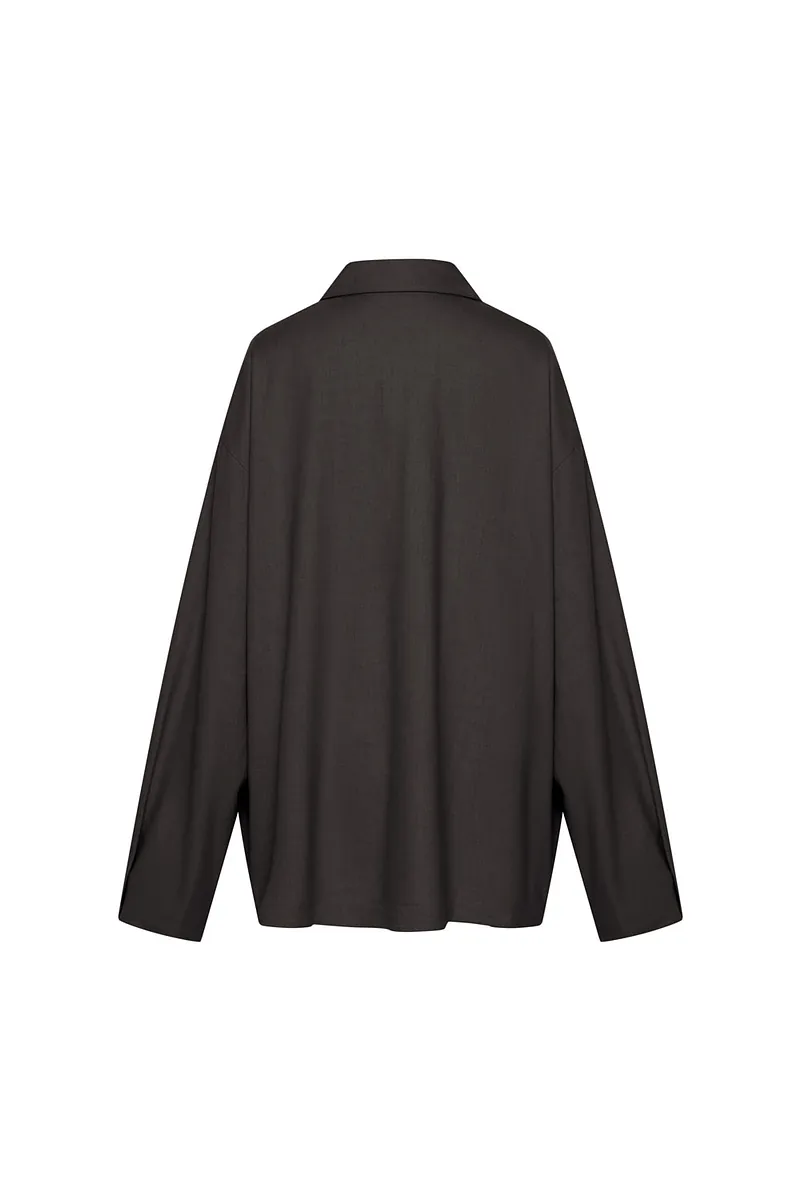 Studio Doe - Tie-Detail Brushed Wrinkle-Resistant Shirt