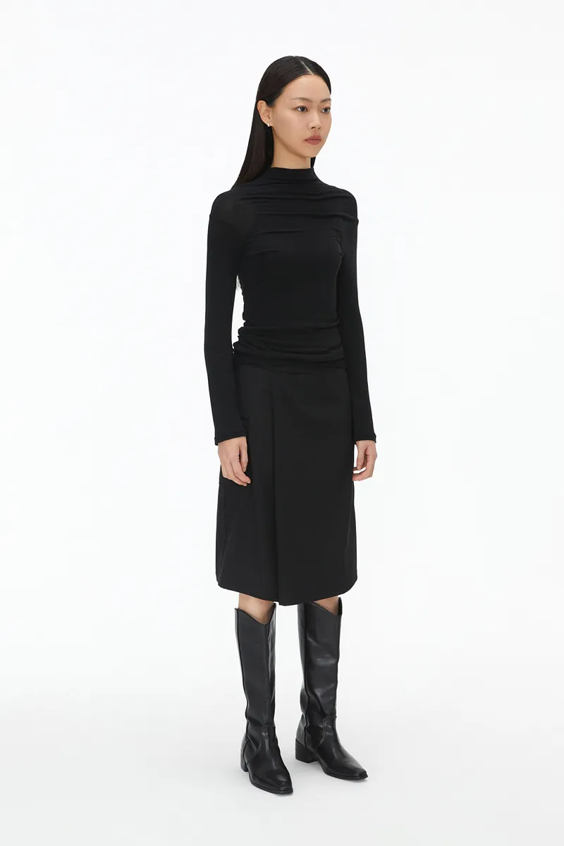 Studio Doe - Structured Pleated Knee-Length Skirt