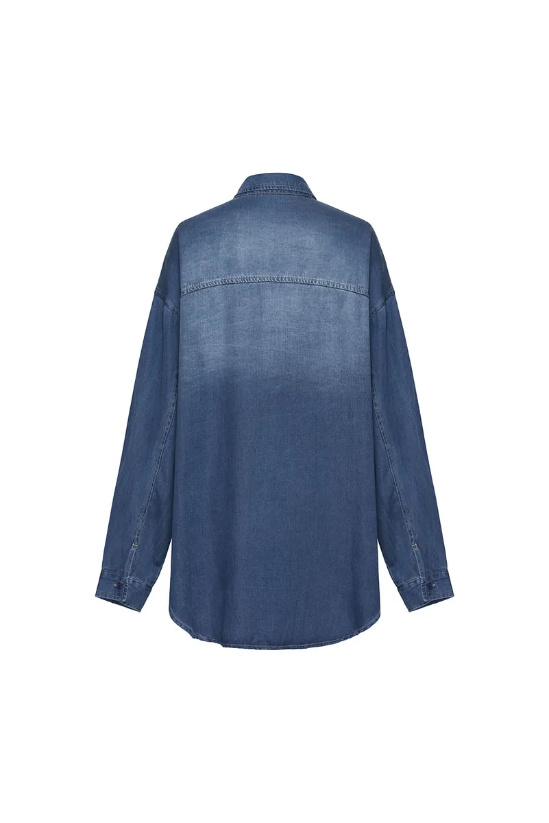 Studio Doe - Classic Soft Denim Curved Sleeve Washed Shirt