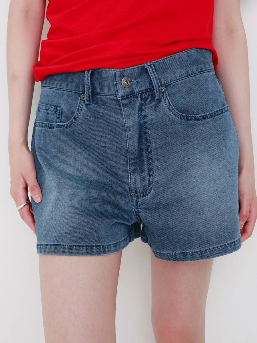 Studio Doe - Folded Waist Knit Denim Shorts