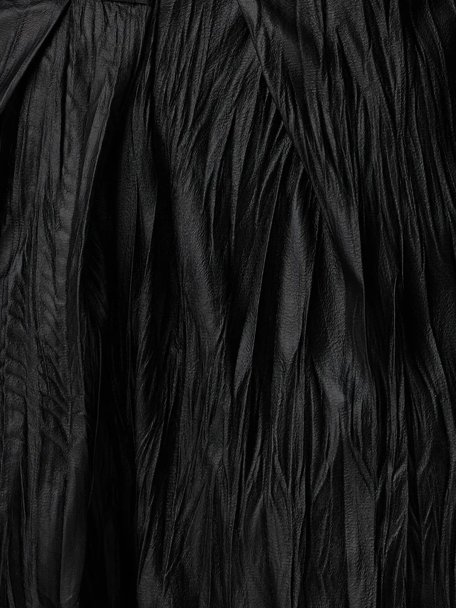Studio Doe - Washable Faux Leather Textured Wide Pants