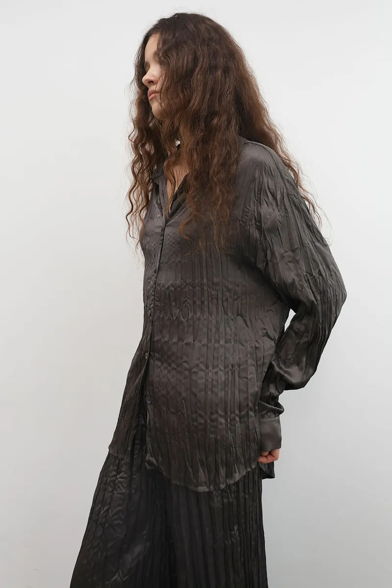 Studio Doe - Satin Pleated Shirt