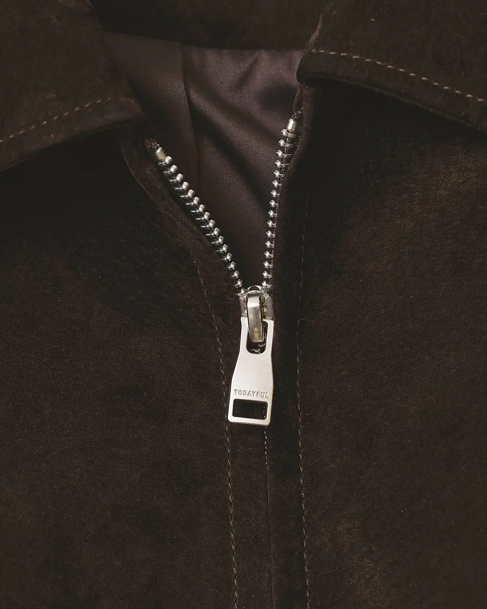[PRE-ORDER] TODAYFUL - Suede Zip Blouson