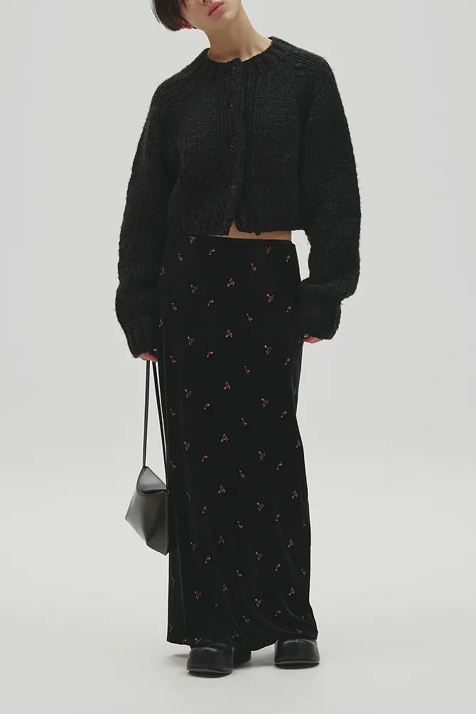[PRE-ORDER] TODAYFUL - Petit Flower Velour Skirt