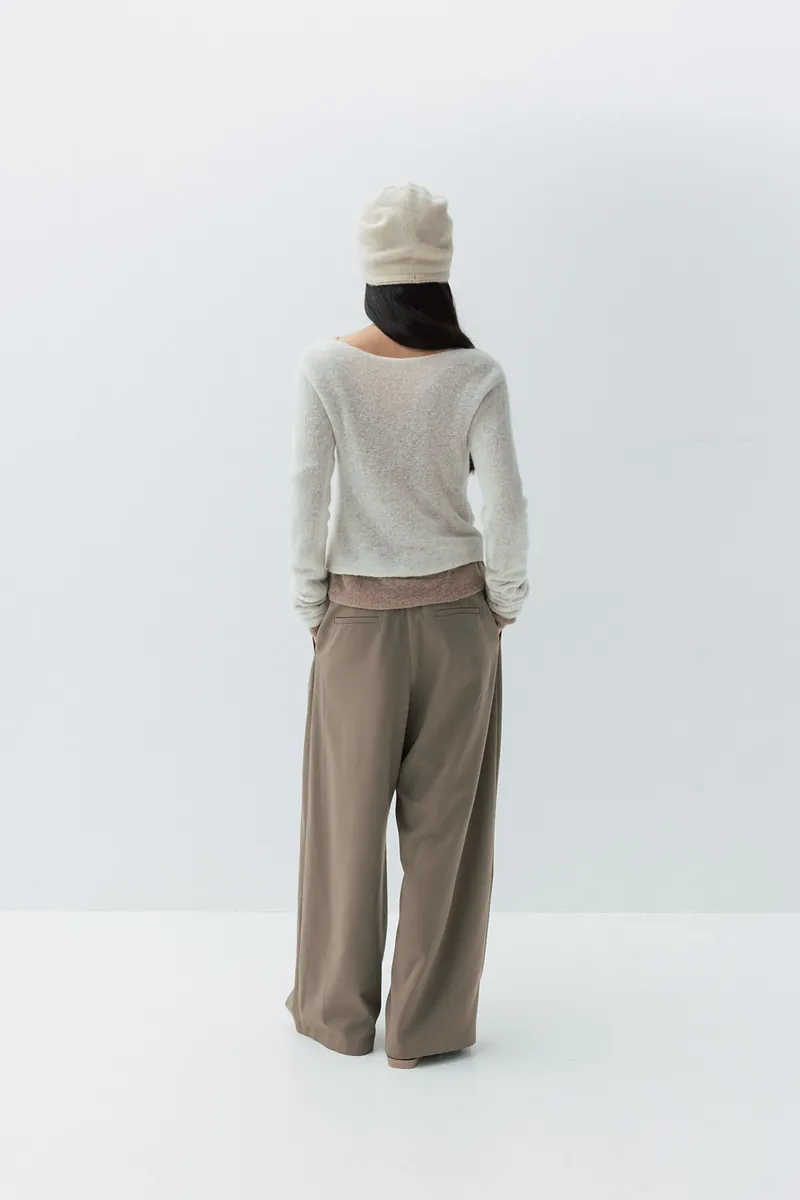 Studio Doe - Fine Wool Blend Wide Neck Sweater