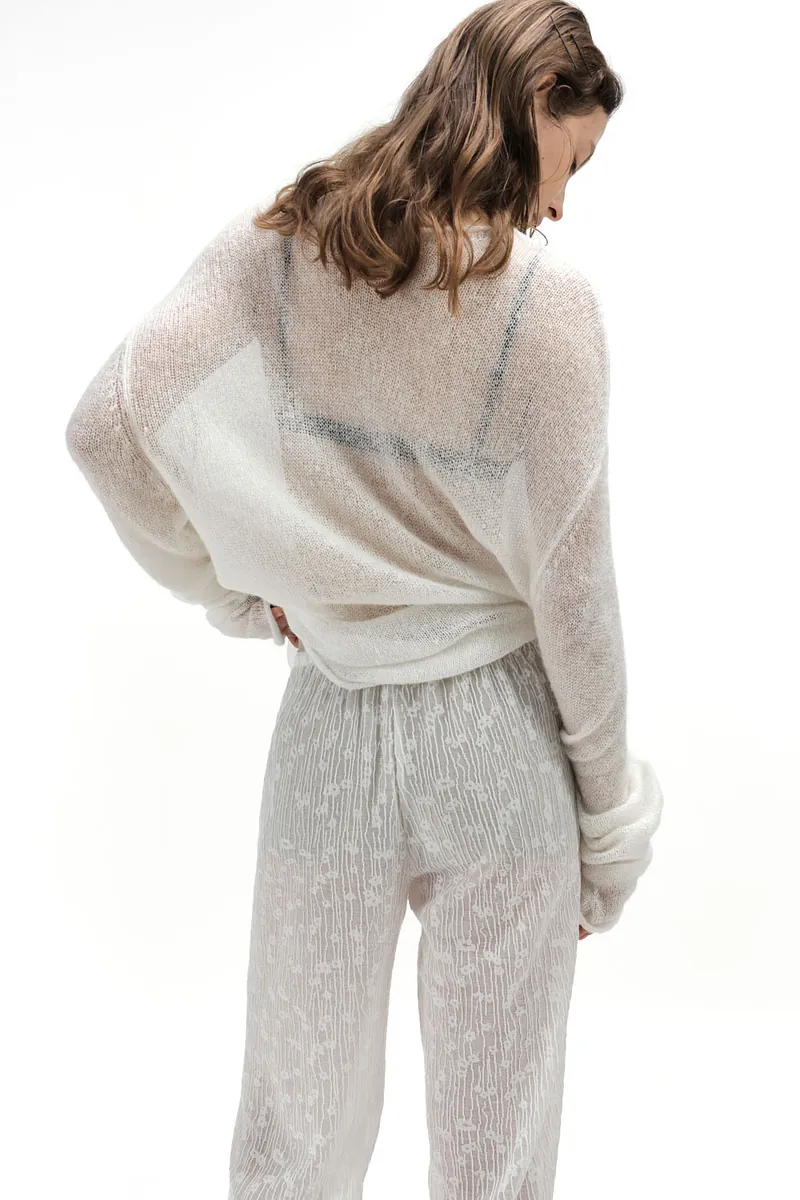 Studio Doe - Floral Pattern Sheer Easy Pants
