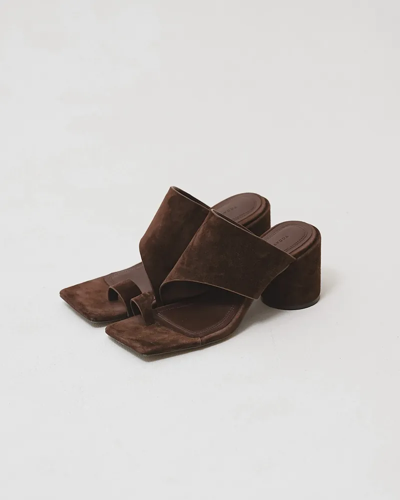 TODAYFUL - Square Suede Sandals
