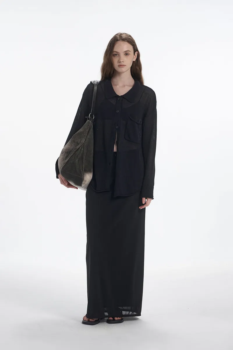 Studio Doe - Layered Mesh Pencil Skirt