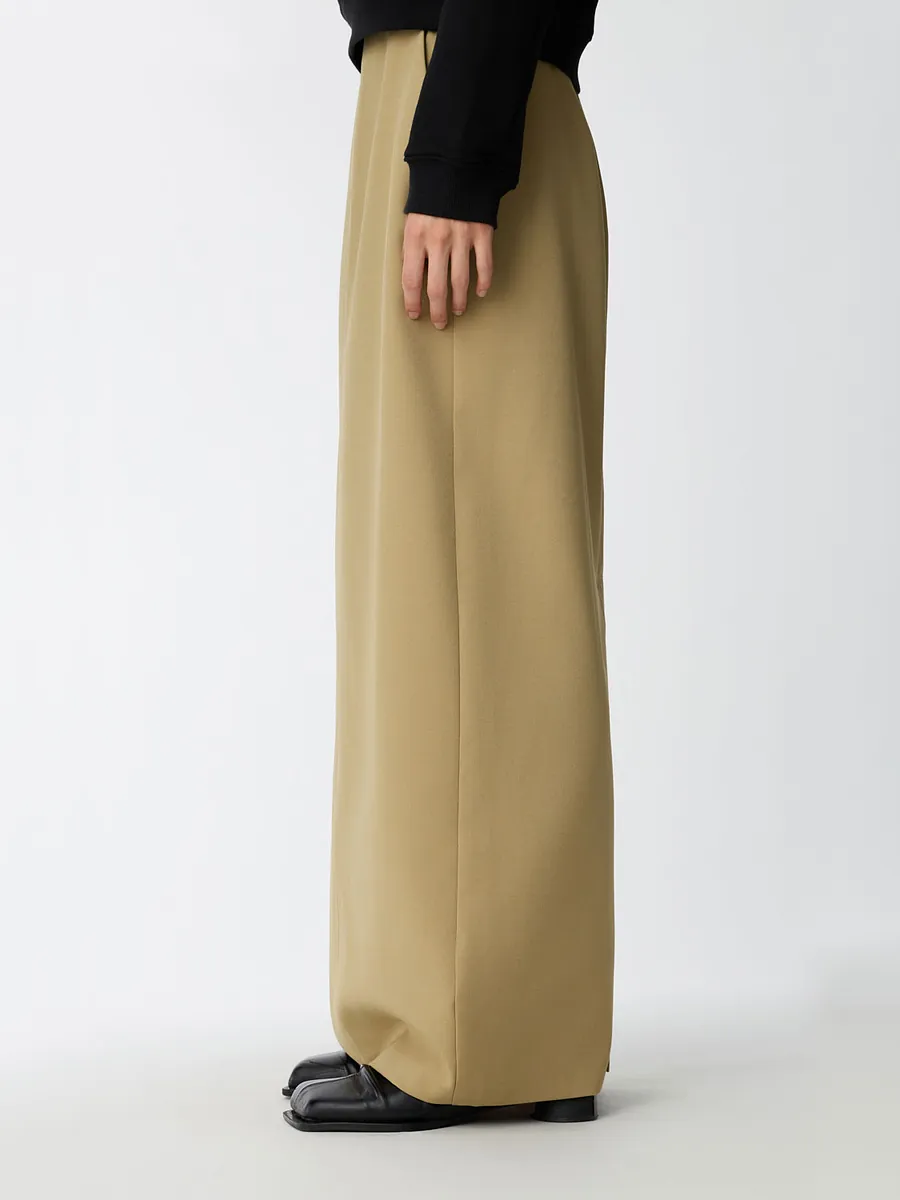 Studio Doe - Minimal Suede-Feel Curved Skirt